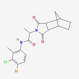 N-(4-bromo-3-chloro-2-methylphenyl)-2-(3,5-dioxo-4-azatricyclo[5.2.1.0~2,6~]dec-4-yl)propanamide