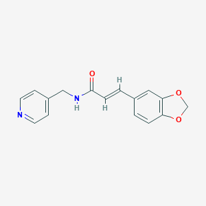 molecular formula C16H14N2O3 B422317 3-(1,3-benzodioxol-5-yl)-N-(4-pyridinylmethyl)acrylamide CAS No. 349578-45-6