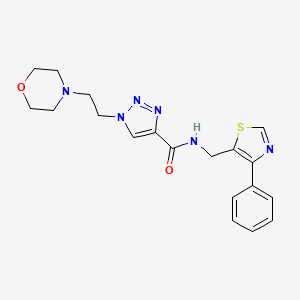 1-[2-(4-morpholinyl)ethyl]-N-[(4-phenyl-1,3-thiazol-5-yl)methyl]-1H-1,2,3-triazole-4-carboxamide