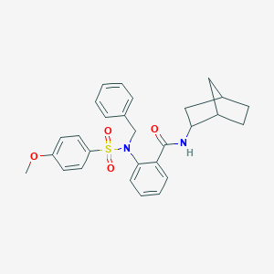 molecular formula C28H30N2O4S B422318 2-{benzyl[(4-methoxyphenyl)sulfonyl]amino}-N-(bicyclo[2.2.1]hept-2-yl)benzamide 