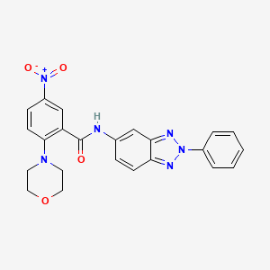 2-(MORPHOLIN-4-YL)-5-NITRO-N-(2-PHENYL-2H-1,2,3-BENZOTRIAZOL-5-YL)BENZAMIDE