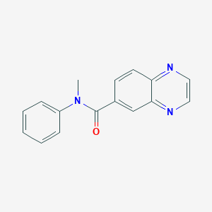 molecular formula C16H13N3O B4223202 N-methyl-N-phenyl-6-quinoxalinecarboxamide 