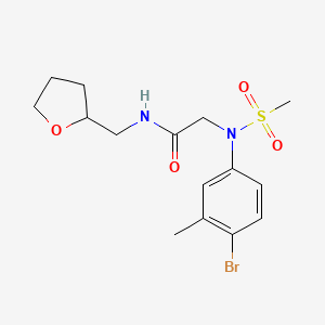 N~2~-(4-bromo-3-methylphenyl)-N~2~-(methylsulfonyl)-N~1~-(tetrahydro-2-furanylmethyl)glycinamide