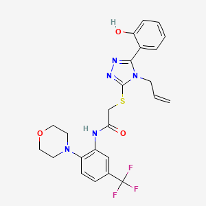 molecular formula C24H24F3N5O3S B4223231 2-{[4-allyl-5-(2-hydroxyphenyl)-4H-1,2,4-triazol-3-yl]thio}-N-[2-(4-morpholinyl)-5-(trifluoromethyl)phenyl]acetamide 