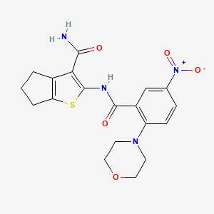 2-[2-(MORPHOLIN-4-YL)-5-NITROBENZAMIDO]-4H,5H,6H-CYCLOPENTA[B]THIOPHENE-3-CARBOXAMIDE