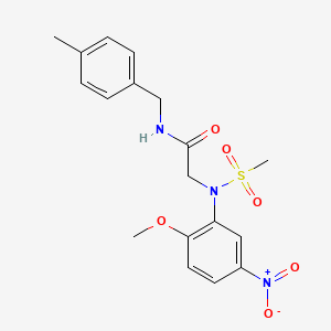 N~2~-(2-methoxy-5-nitrophenyl)-N~1~-(4-methylbenzyl)-N~2~-(methylsulfonyl)glycinamide