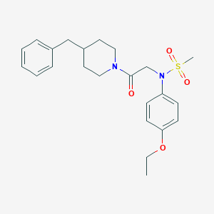 molecular formula C23H30N2O4S B422326 N-[2-(4-benzylpiperidin-1-yl)-2-oxoethyl]-N-(4-ethoxyphenyl)methanesulfonamide 