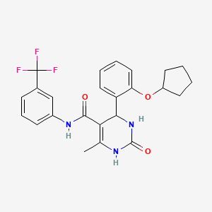 4-[2-(Cyclopentyloxy)phenyl]-6-methyl-2-oxo-N~5~-[3-(trifluoromethyl)phenyl]-1,2,3,4-tetrahydro-5-pyrimidinecarboxamide