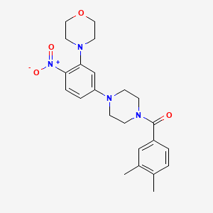 4-{5-[4-(3,4-dimethylbenzoyl)-1-piperazinyl]-2-nitrophenyl}morpholine