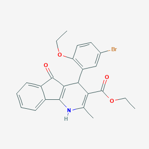 molecular formula C24H22BrNO4 B422328 ethyl 4-(5-bromo-2-ethoxyphenyl)-2-methyl-5-oxo-4,5-dihydro-1H-indeno[1,2-b]pyridine-3-carboxylate 
