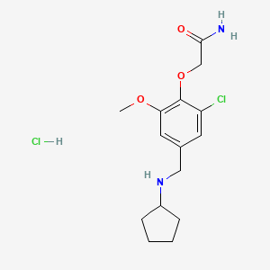 molecular formula C15H22Cl2N2O3 B4223286 2-{2-chloro-4-[(cyclopentylamino)methyl]-6-methoxyphenoxy}acetamide hydrochloride 