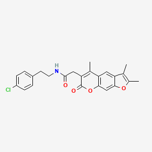 N-[2-(4-CHLOROPHENYL)ETHYL]-2-{2,3,5-TRIMETHYL-7-OXO-7H-FURO[3,2-G]CHROMEN-6-YL}ACETAMIDE