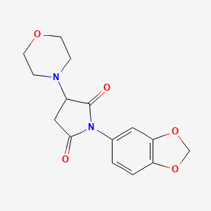 1-(1,3-benzodioxol-5-yl)-3-(4-morpholinyl)-2,5-pyrrolidinedione