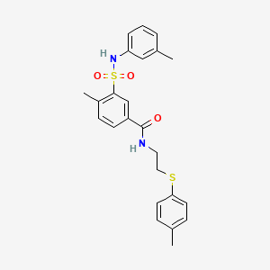 4-methyl-3-{[(3-methylphenyl)amino]sulfonyl}-N-{2-[(4-methylphenyl)thio]ethyl}benzamide