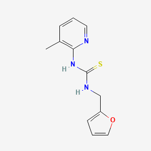 molecular formula C12H13N3OS B4223355 N-(2-furylmethyl)-N'-(3-methyl-2-pyridinyl)thiourea 