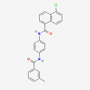 molecular formula C25H19ClN2O2 B4223356 5-chloro-N-{4-[(3-methylbenzoyl)amino]phenyl}-1-naphthamide 