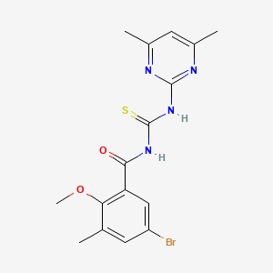 5-bromo-N-{[(4,6-dimethyl-2-pyrimidinyl)amino]carbonothioyl}-2-methoxy-3-methylbenzamide