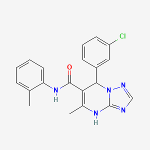 7-(3-chlorophenyl)-5-methyl-N-(2-methylphenyl)-4,7-dihydro[1,2,4]triazolo[1,5-a]pyrimidine-6-carboxamide