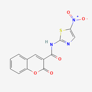 molecular formula C13H7N3O5S B4223387 N-(5-nitro-1,3-thiazol-2-yl)-2-oxo-2H-chromene-3-carboxamide 