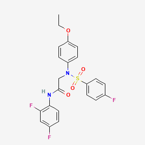 molecular formula C22H19F3N2O4S B4223397 N~1~-(2,4-difluorophenyl)-N~2~-(4-ethoxyphenyl)-N~2~-[(4-fluorophenyl)sulfonyl]glycinamide 