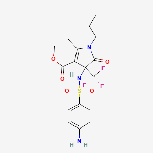 methyl 4-{[(4-aminophenyl)sulfonyl]amino}-2-methyl-5-oxo-1-propyl-4-(trifluoromethyl)-4,5-dihydro-1H-pyrrole-3-carboxylate