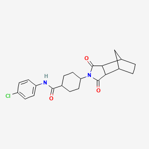 molecular formula C22H25ClN2O3 B4223418 N-(4-chlorophenyl)-4-(3,5-dioxo-4-azatricyclo[5.2.1.0~2,6~]dec-4-yl)cyclohexanecarboxamide 