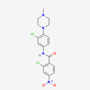 2-chloro-N-[3-chloro-4-(4-methyl-1-piperazinyl)phenyl]-4-nitrobenzamide