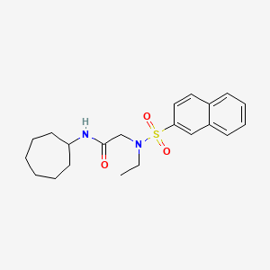 N~1~-cycloheptyl-N~2~-ethyl-N~2~-(2-naphthylsulfonyl)glycinamide