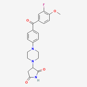 3-{4-[4-(3-fluoro-4-methoxybenzoyl)phenyl]-1-piperazinyl}-2,5-pyrrolidinedione