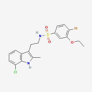 4-bromo-N-[2-(7-chloro-2-methyl-1H-indol-3-yl)ethyl]-3-ethoxybenzenesulfonamide