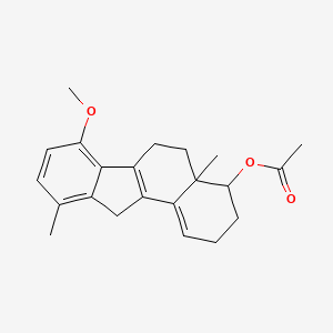 molecular formula C22H26O3 B4223517 7-methoxy-4a,10-dimethyl-3,4,4a,5,6,11-hexahydro-2H-benzo[a]fluoren-4-yl acetate 