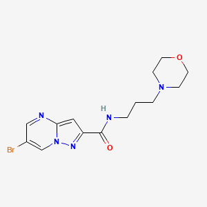 6-bromo-N-[3-(4-morpholinyl)propyl]pyrazolo[1,5-a]pyrimidine-2-carboxamide