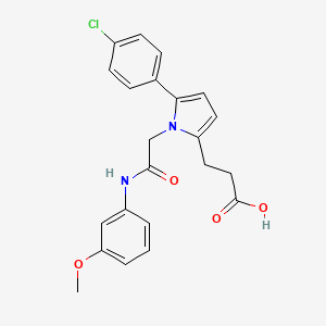 3-[5-(4-chlorophenyl)-1-{2-[(3-methoxyphenyl)amino]-2-oxoethyl}-1H-pyrrol-2-yl]propanoic acid