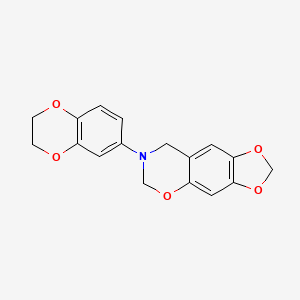 molecular formula C17H15NO5 B4223555 7-(2,3-dihydro-1,4-benzodioxin-6-yl)-7,8-dihydro-6H-[1,3]dioxolo[4,5-g][1,3]benzoxazine 