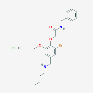 N-benzyl-2-{2-bromo-4-[(butylamino)methyl]-6-methoxyphenoxy}acetamide hydrochloride