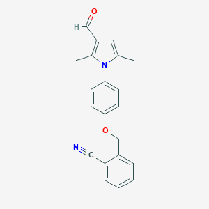 molecular formula C21H18N2O2 B422358 2-{[4-(3-formyl-2,5-dimethyl-1H-pyrrol-1-yl)phenoxy]methyl}benzonitrile 