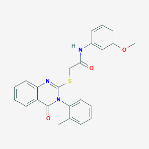 N-(3-methoxyphenyl)-2-{[3-(2-methylphenyl)-4-oxo-3,4-dihydro-2-quinazolinyl]thio}acetamide