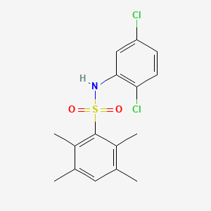 molecular formula C16H17Cl2NO2S B4223618 N-(2,5-dichlorophenyl)-2,3,5,6-tetramethylbenzenesulfonamide 