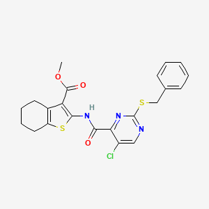 methyl 2-({[2-(benzylthio)-5-chloro-4-pyrimidinyl]carbonyl}amino)-4,5,6,7-tetrahydro-1-benzothiophene-3-carboxylate