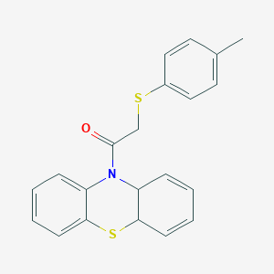 molecular formula C21H19NOS2 B4223640 10-{[(4-methylphenyl)thio]acetyl}-10,10a-dihydro-4aH-phenothiazine 