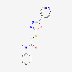 N-ethyl-N-phenyl-2-{[5-(4-pyridinyl)-1,3,4-oxadiazol-2-yl]thio}acetamide