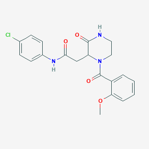 N-(4-chlorophenyl)-2-[1-(2-methoxybenzoyl)-3-oxo-2-piperazinyl]acetamide