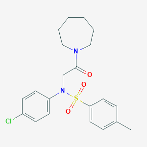 molecular formula C21H25ClN2O3S B422371 N-[2-(azepan-1-yl)-2-oxoethyl]-N-(4-chlorophenyl)-4-methylbenzenesulfonamide 