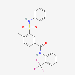 3-(anilinosulfonyl)-4-methyl-N-[2-(trifluoromethyl)phenyl]benzamide