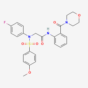 N~2~-(4-fluorophenyl)-N~2~-[(4-methoxyphenyl)sulfonyl]-N~1~-[2-(4-morpholinylcarbonyl)phenyl]glycinamide