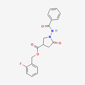 2-fluorobenzyl 1-(benzoylamino)-5-oxo-3-pyrrolidinecarboxylate