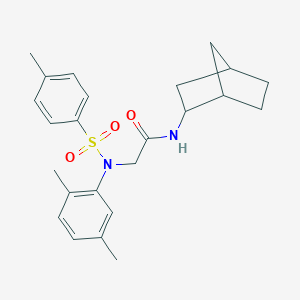 molecular formula C24H30N2O3S B422376 N-bicyclo[2.2.1]hept-2-yl-2-{2,5-dimethyl[(4-methylphenyl)sulfonyl]anilino}acetamide 