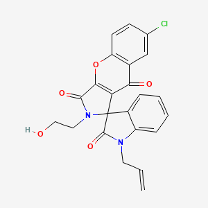 1'-allyl-7-chloro-2-(2-hydroxyethyl)-2H-spiro[chromeno[2,3-c]pyrrole-1,3'-indole]-2',3,9(1'H)-trione