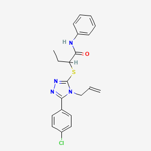 2-{[4-allyl-5-(4-chlorophenyl)-4H-1,2,4-triazol-3-yl]thio}-N-phenylbutanamide