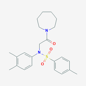 molecular formula C23H30N2O3S B422377 N-(2-azepan-1-yl-2-oxoethyl)-N-(3,4-dimethylphenyl)-4-methylbenzenesulfonamide 